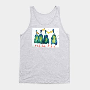 Quirky Green Ducks Tank Top